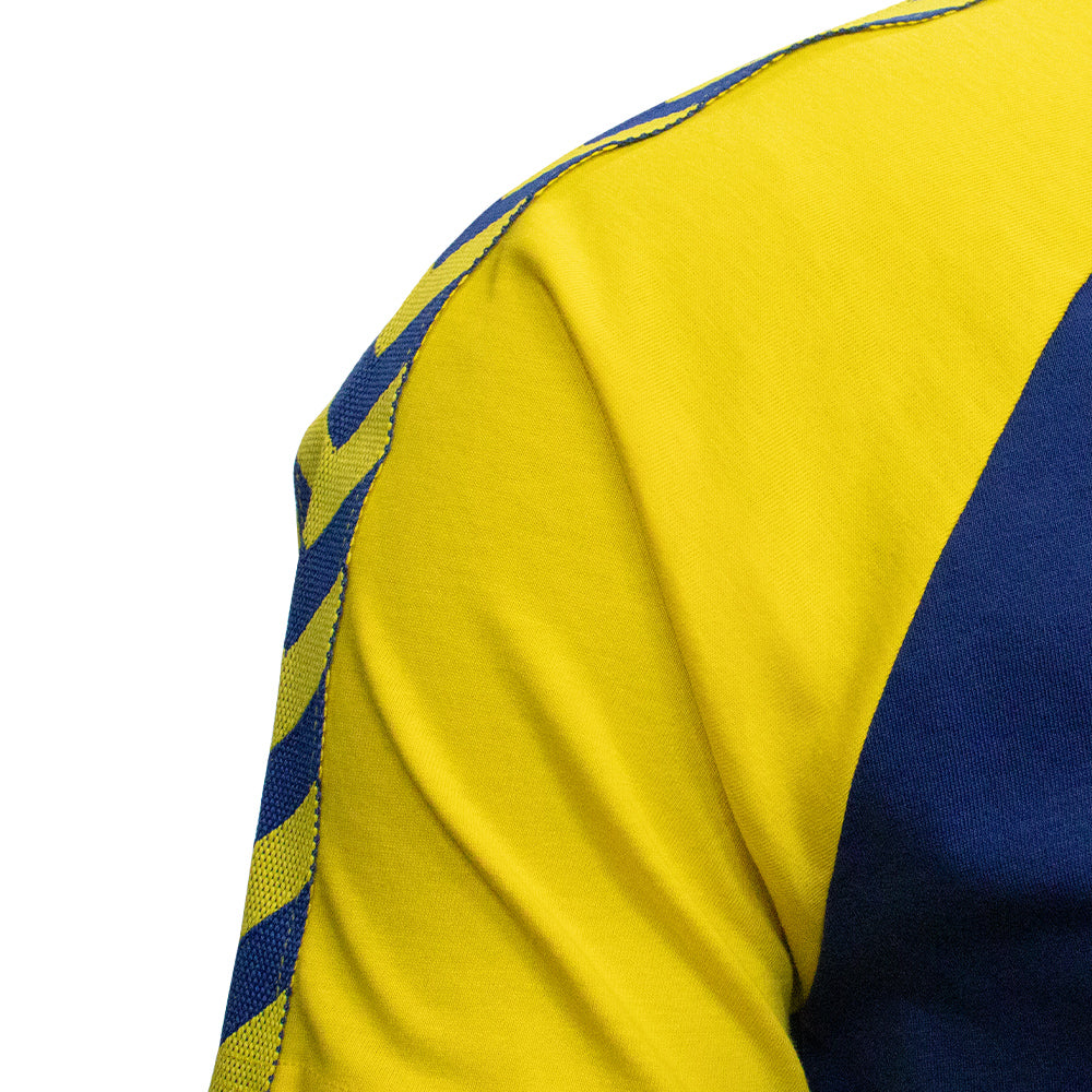 T-shirt - Hummel Blå med gule ærmer Børn
