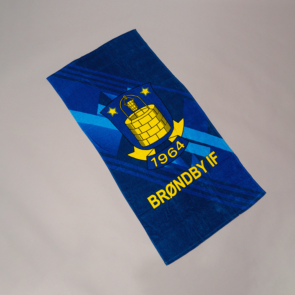 Brøndby Badehåndklæde Navy/Blå med Logo 70x140 cm