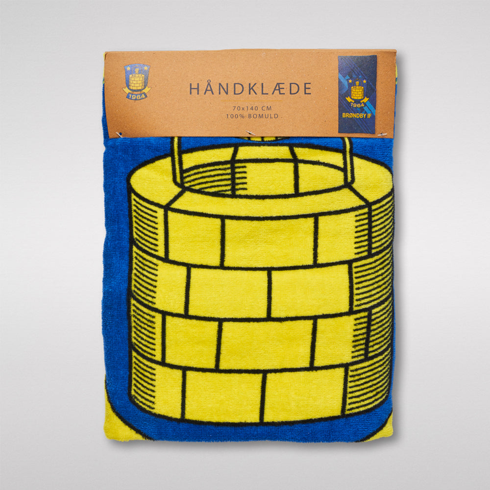 Brøndby Badehåndklæde Navy/Blå med Logo 70x140 cm