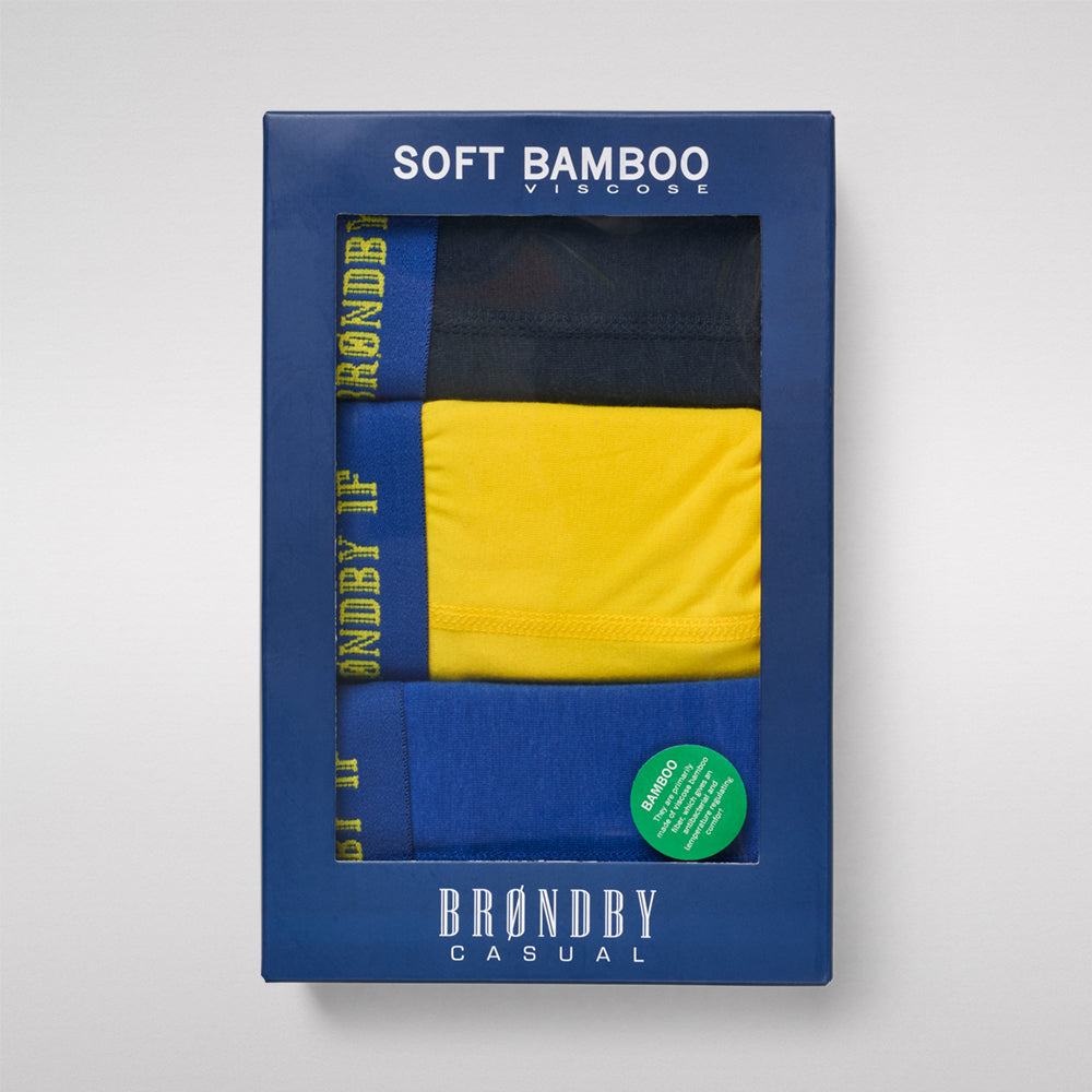 Brøndby Casual Boxershorts 3-pak Blå/Gul/Navy