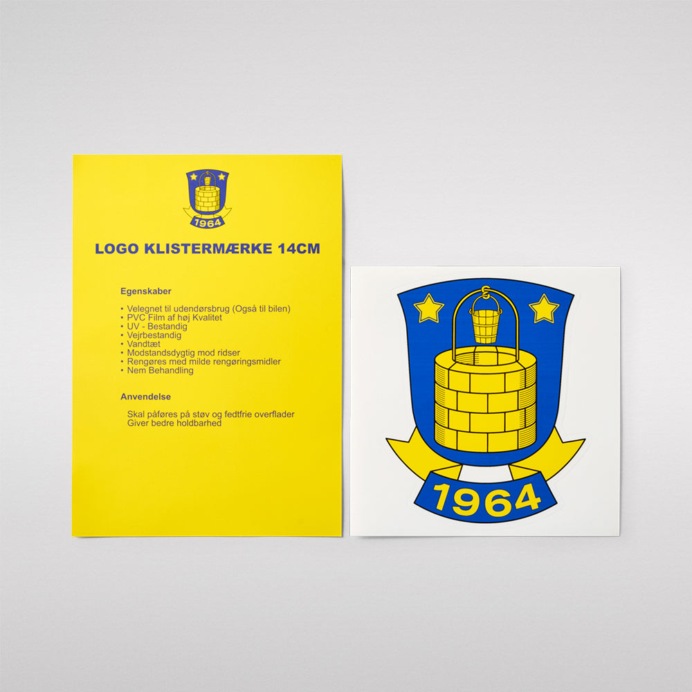 Brøndby Klistermærke logo 14 cm