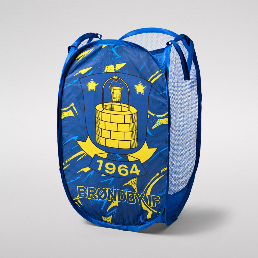 Brøndby Pop-up Kurv Blå/Gul m.Logo