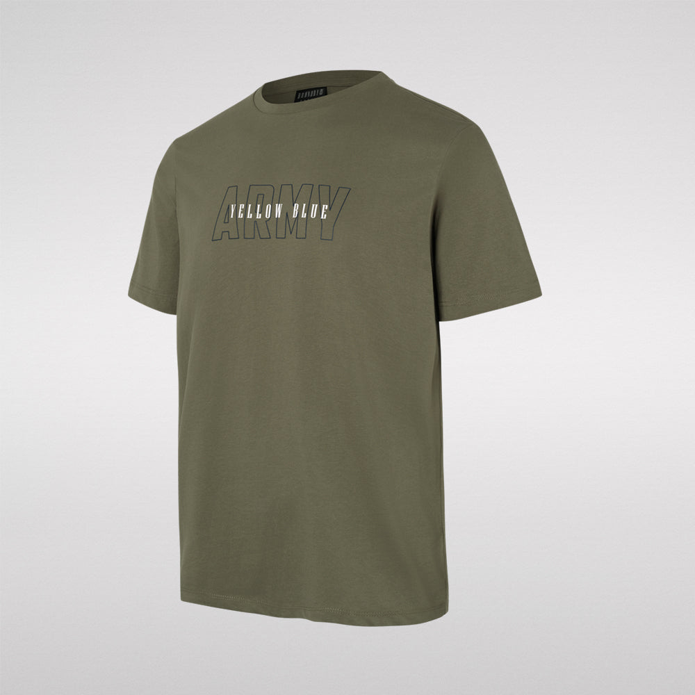 Brøndby Casual T-shirt Yellow Blue Army