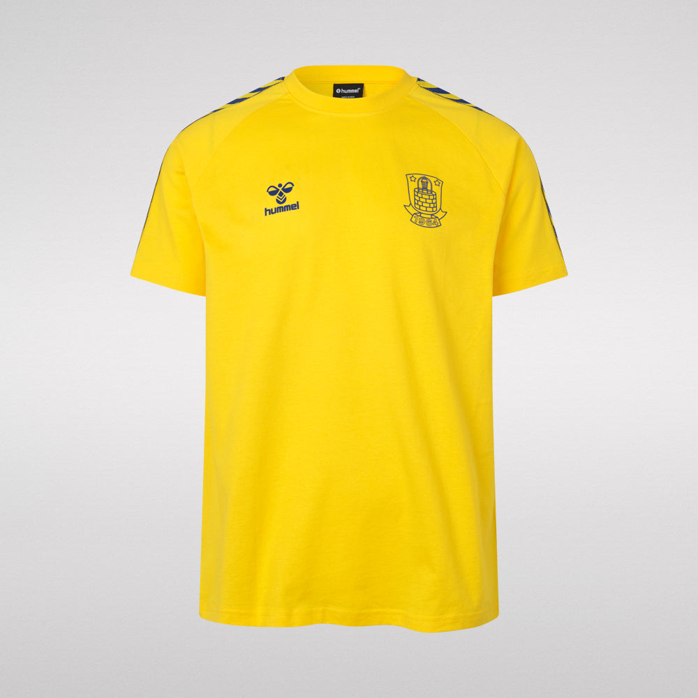 T-shirt - Hummel Gul m. Logo streg