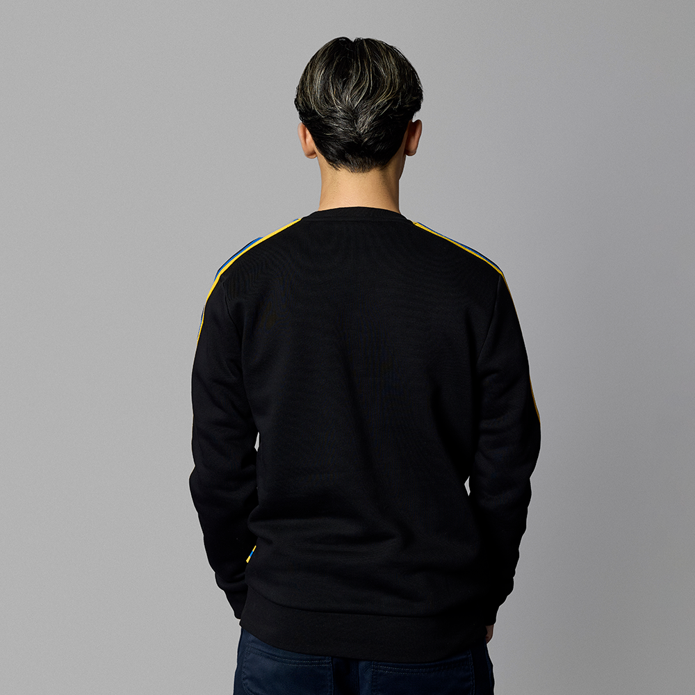 Sweatshirt Sort m. logo/striber Børn