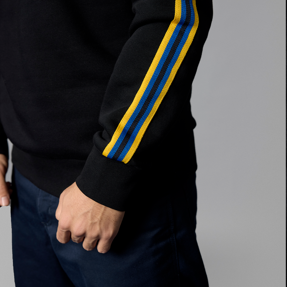 Sweatshirt Sort m. logo/striber