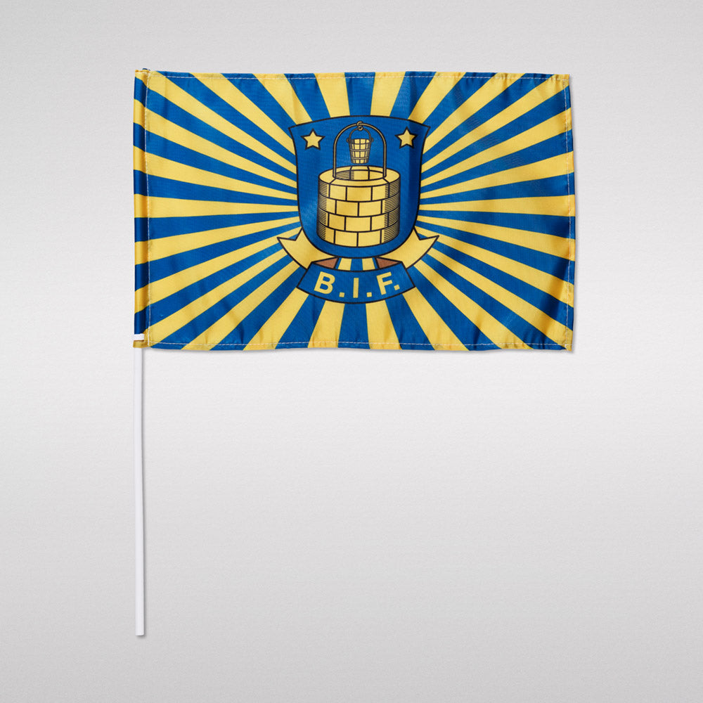 Brøndby Flag - 30x45cm Sol m. Logo