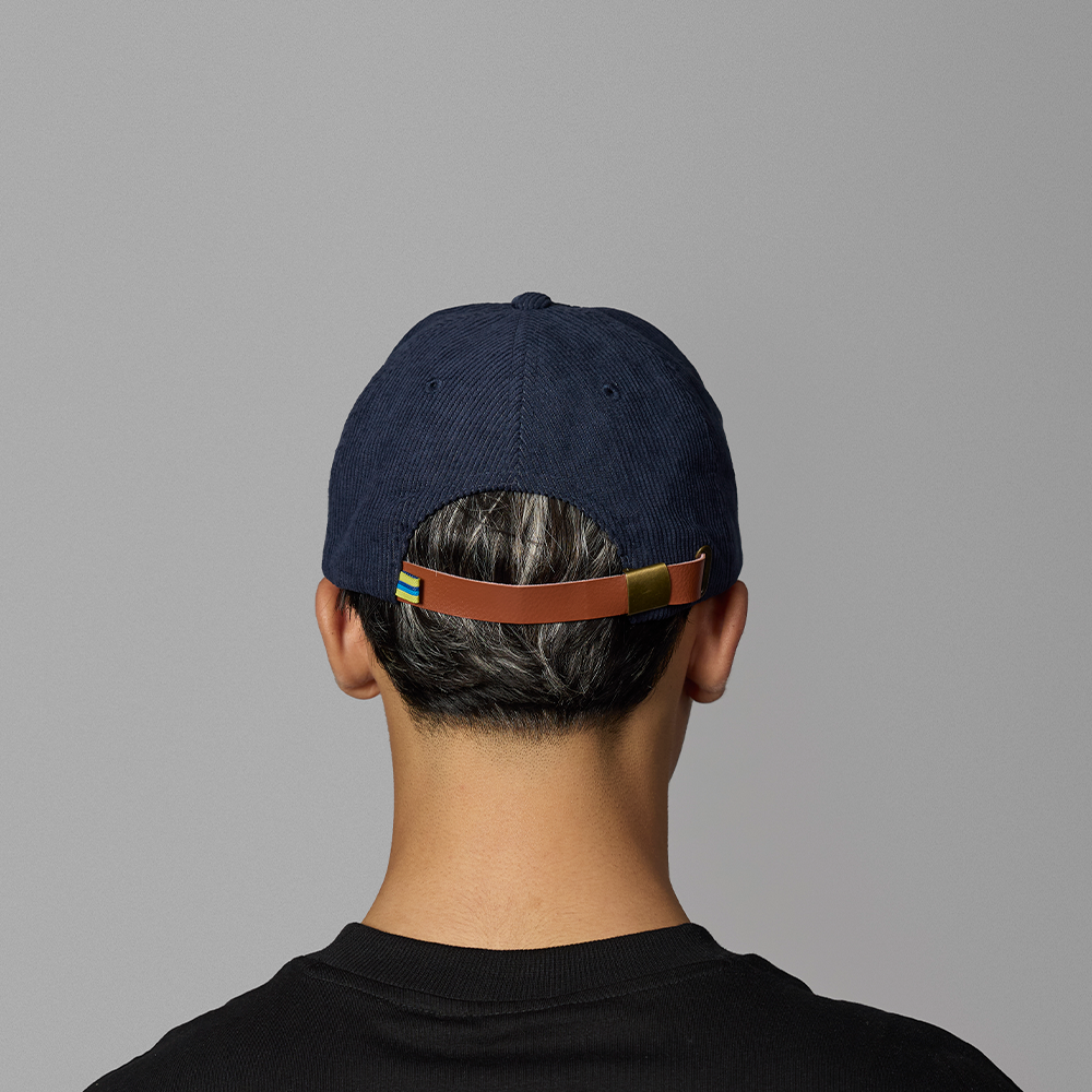 Cap – Dad Cap Navy fløjl med B