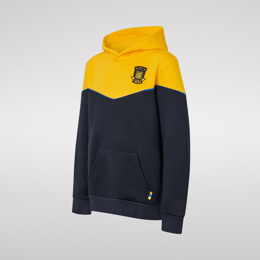 Hættetrøje Gul/Navy med Logo Børn