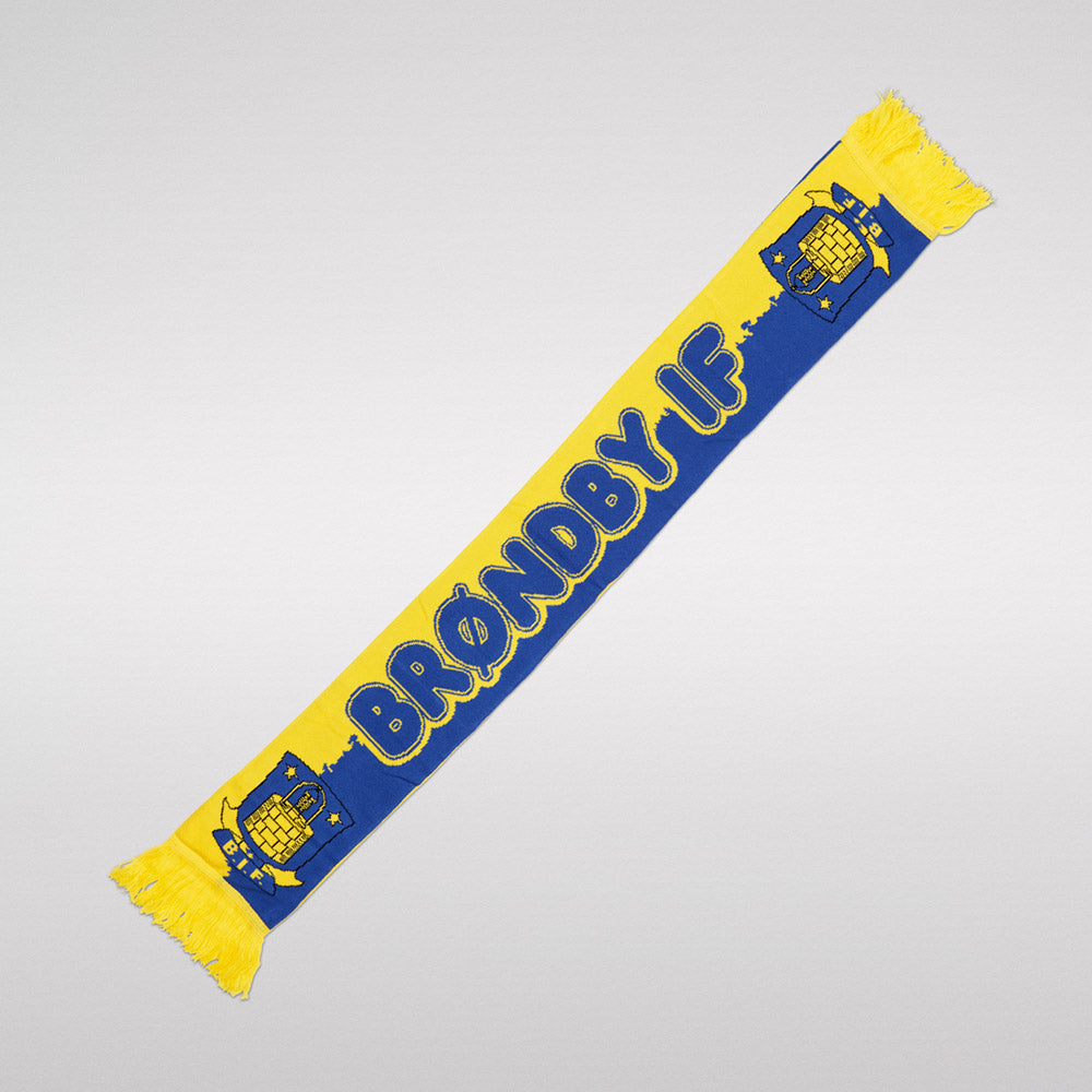 Halstørklæde til børn - Blå/Gul m. Brøndby IF