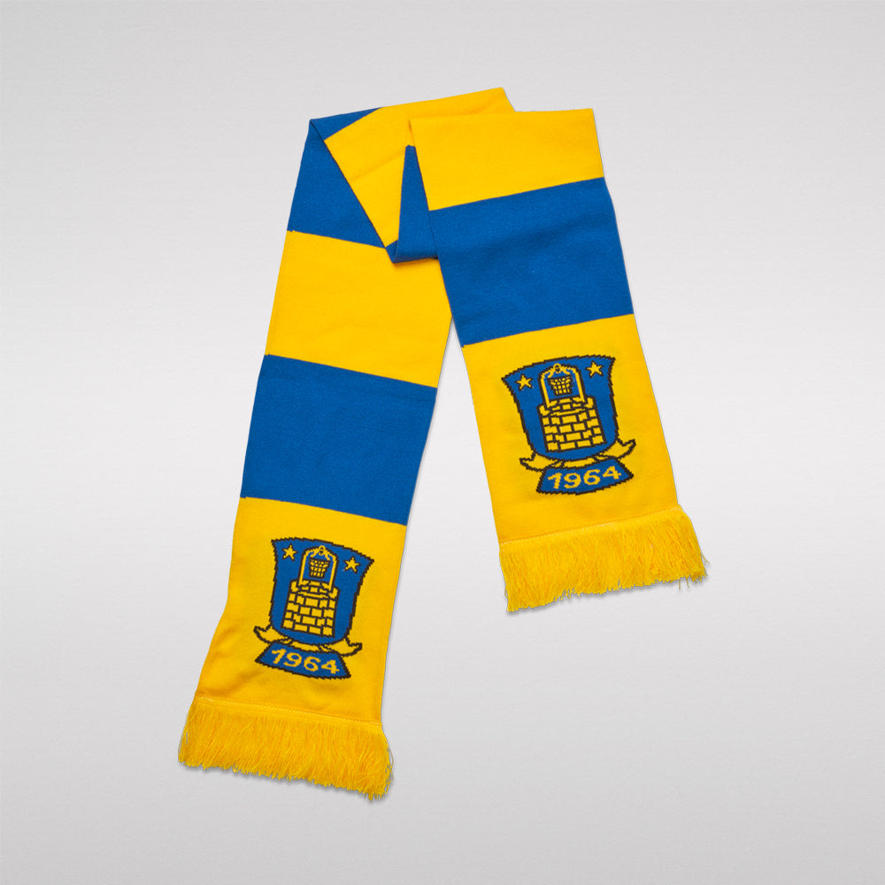 Halstørklæde - Gul/Blå med logo