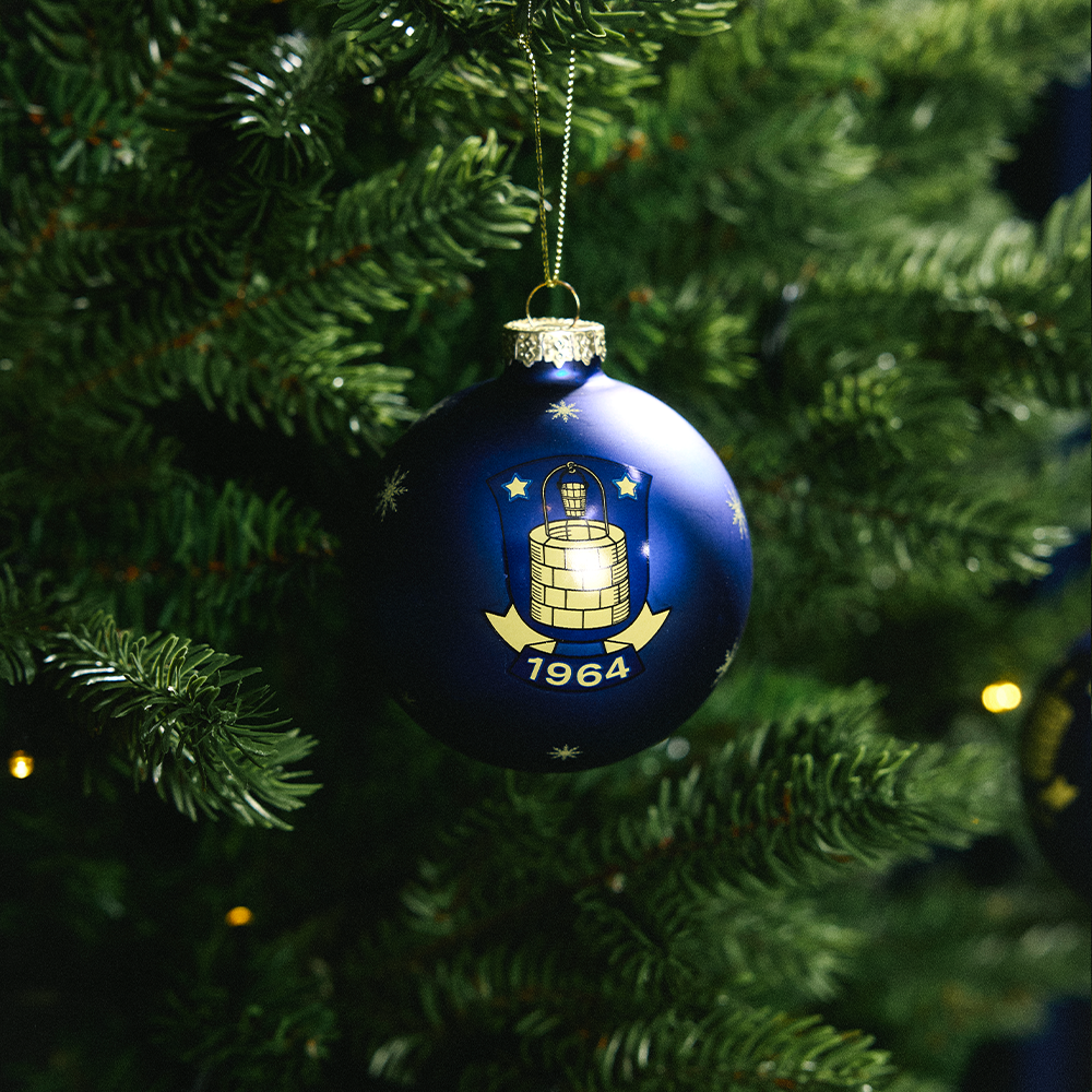 Julekugle - Blå med logo