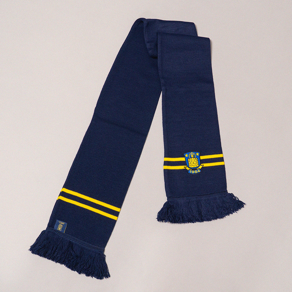 Halstørklæde – Navy m. Broderet Logo