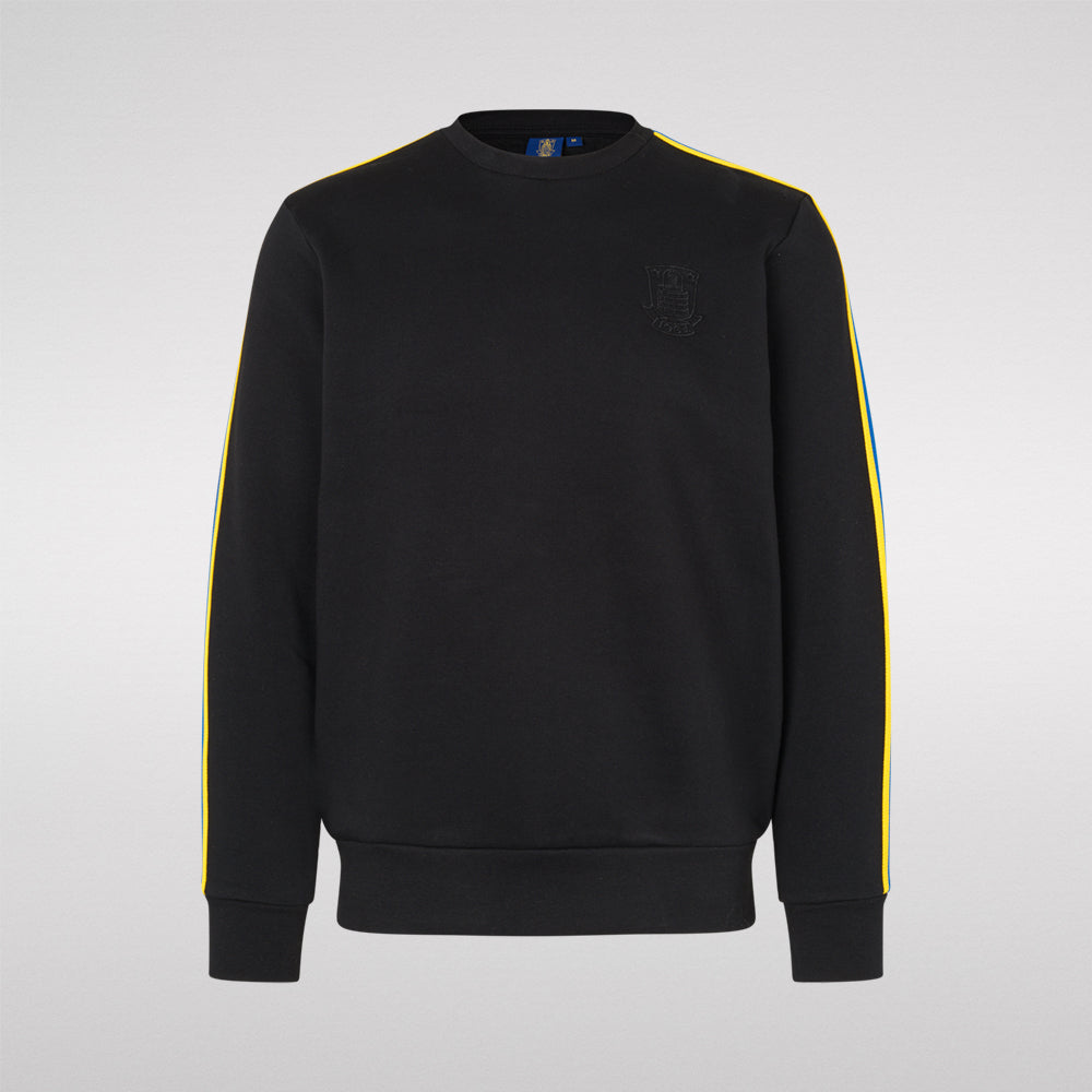 Sweatshirt Sort m. logo/striber