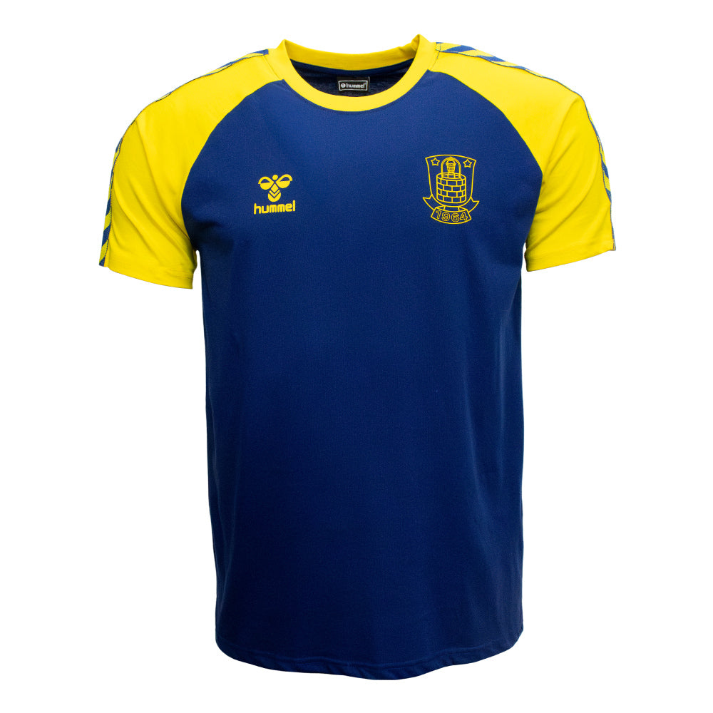 T-shirt - Hummel Blå med gule ærmer Børn