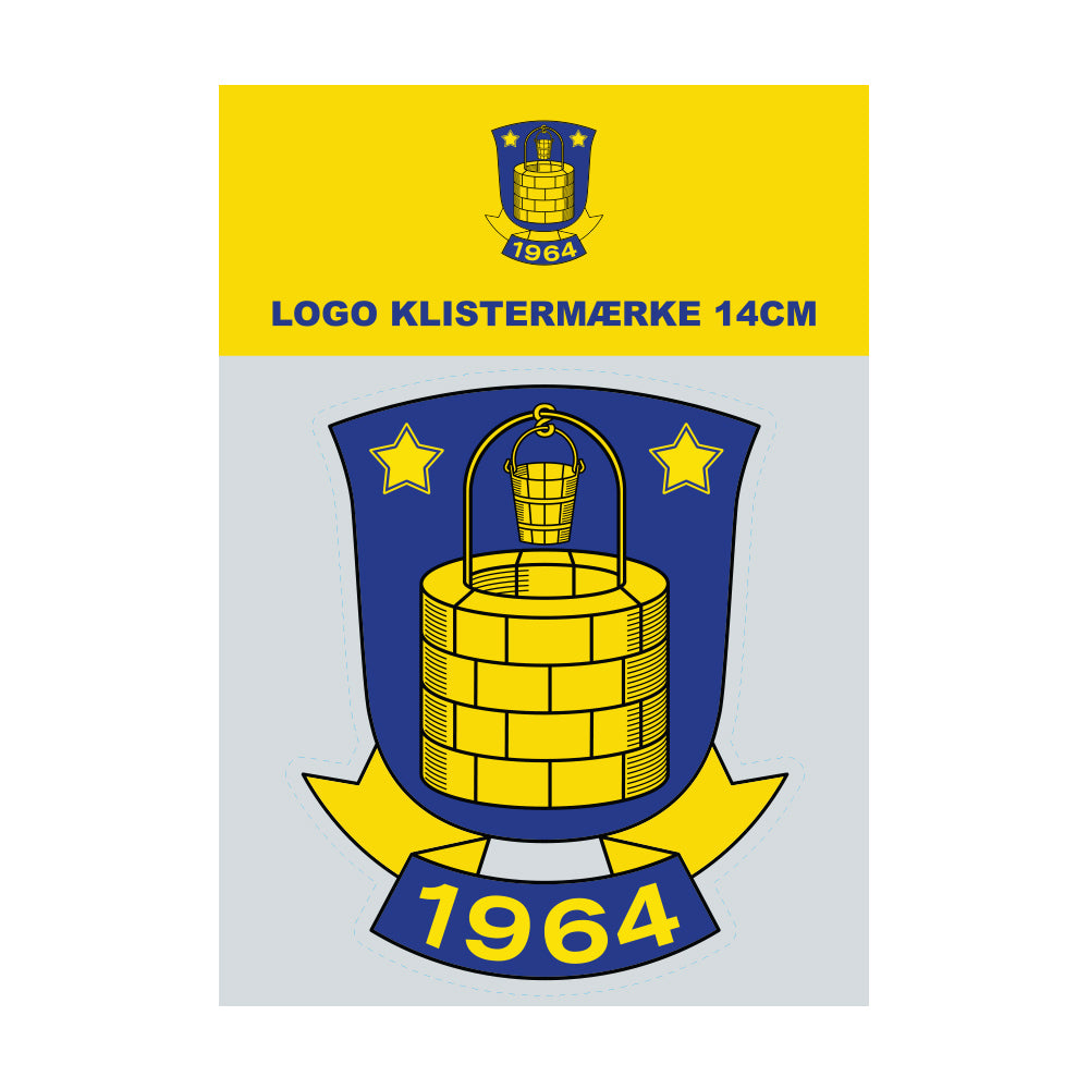 Brøndby Klistermærke logo 14 cm
