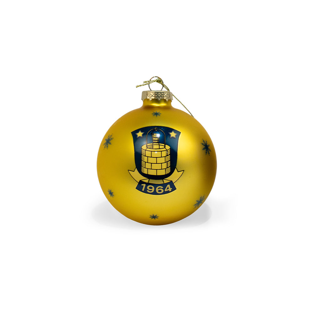 Julekugle - Gul med logo