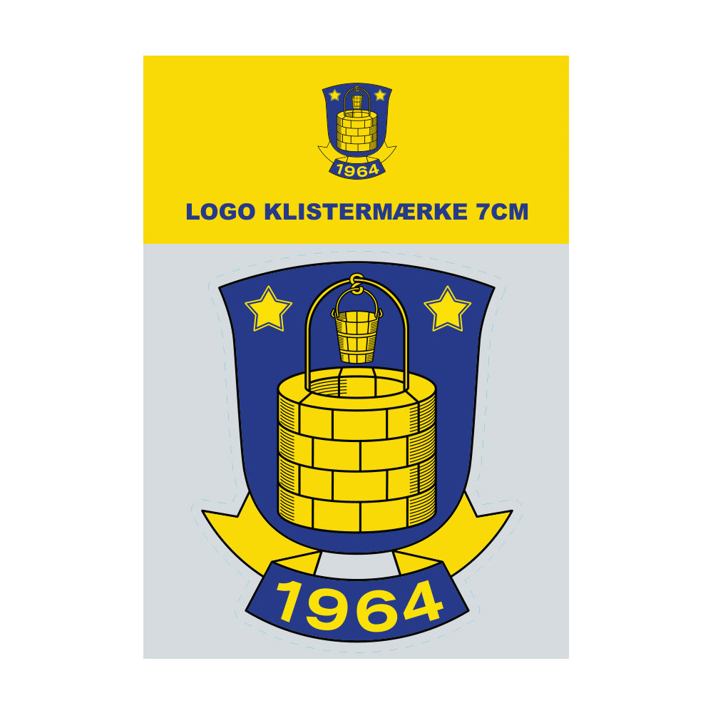 Brøndby Klistermærke logo 7 cm