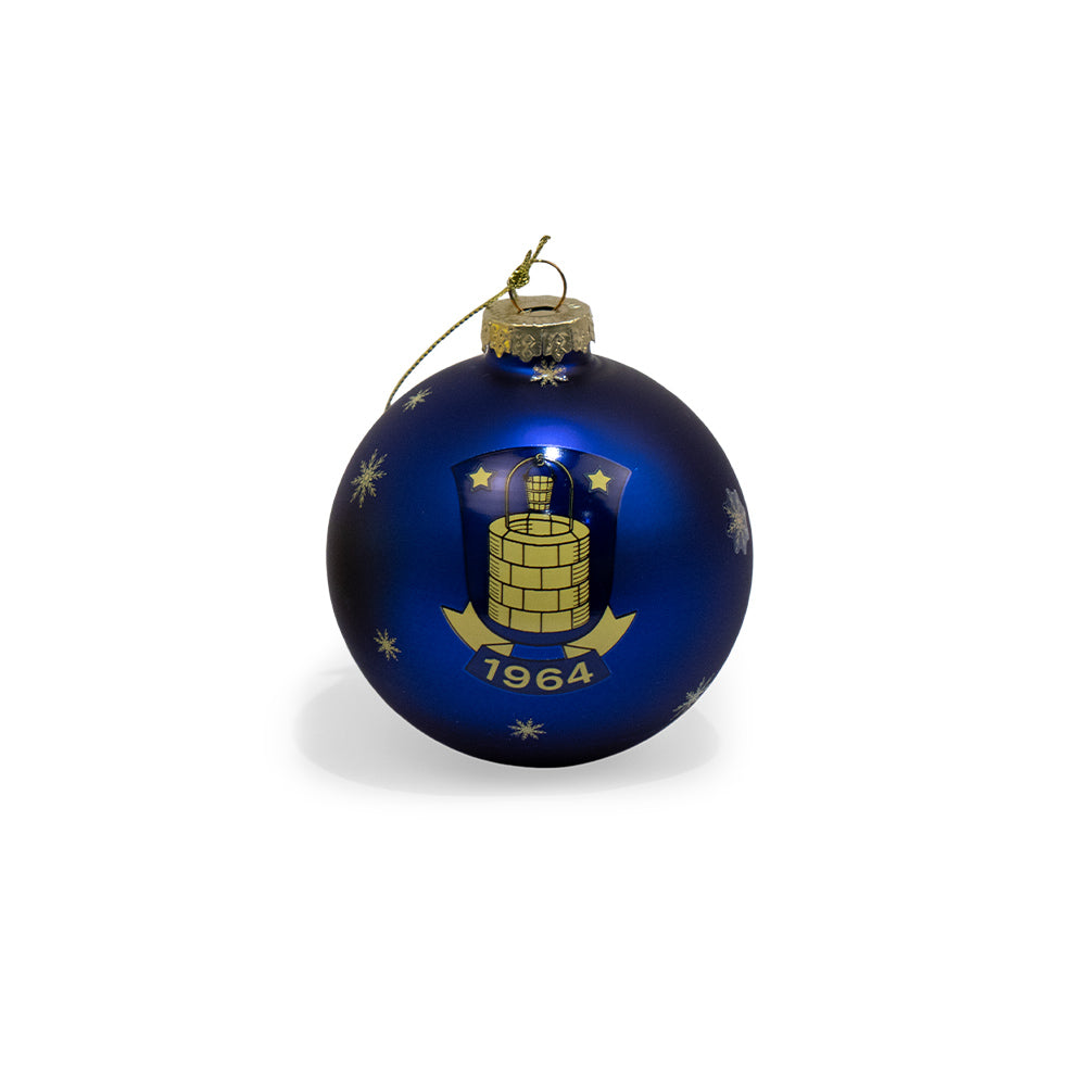 Julekugle - Blå med logo