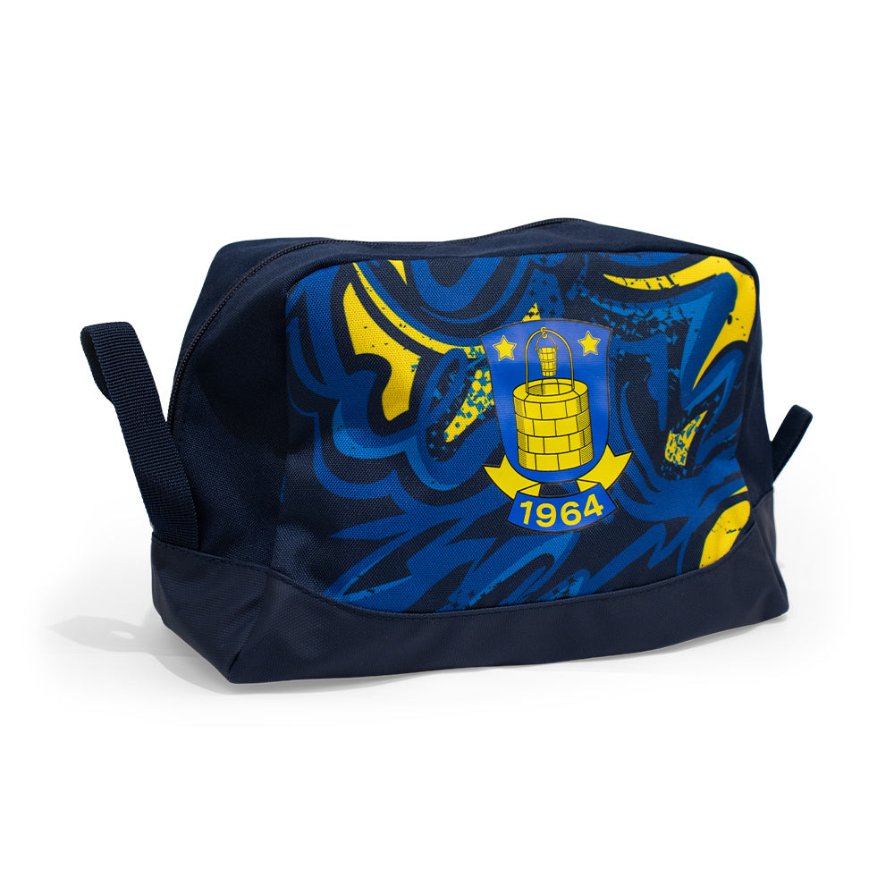 Brøndby Toilettaske Blå/Gul m.Logo