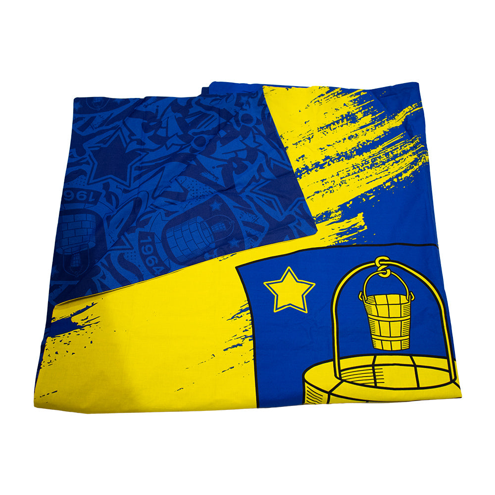 Brøndby Sengesæt Blå/Gul m.Logo 140*200cm