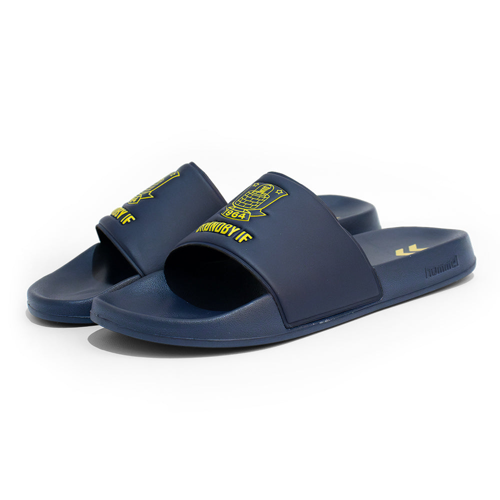 Brøndby Hummel Badesandal Navy med gult logo