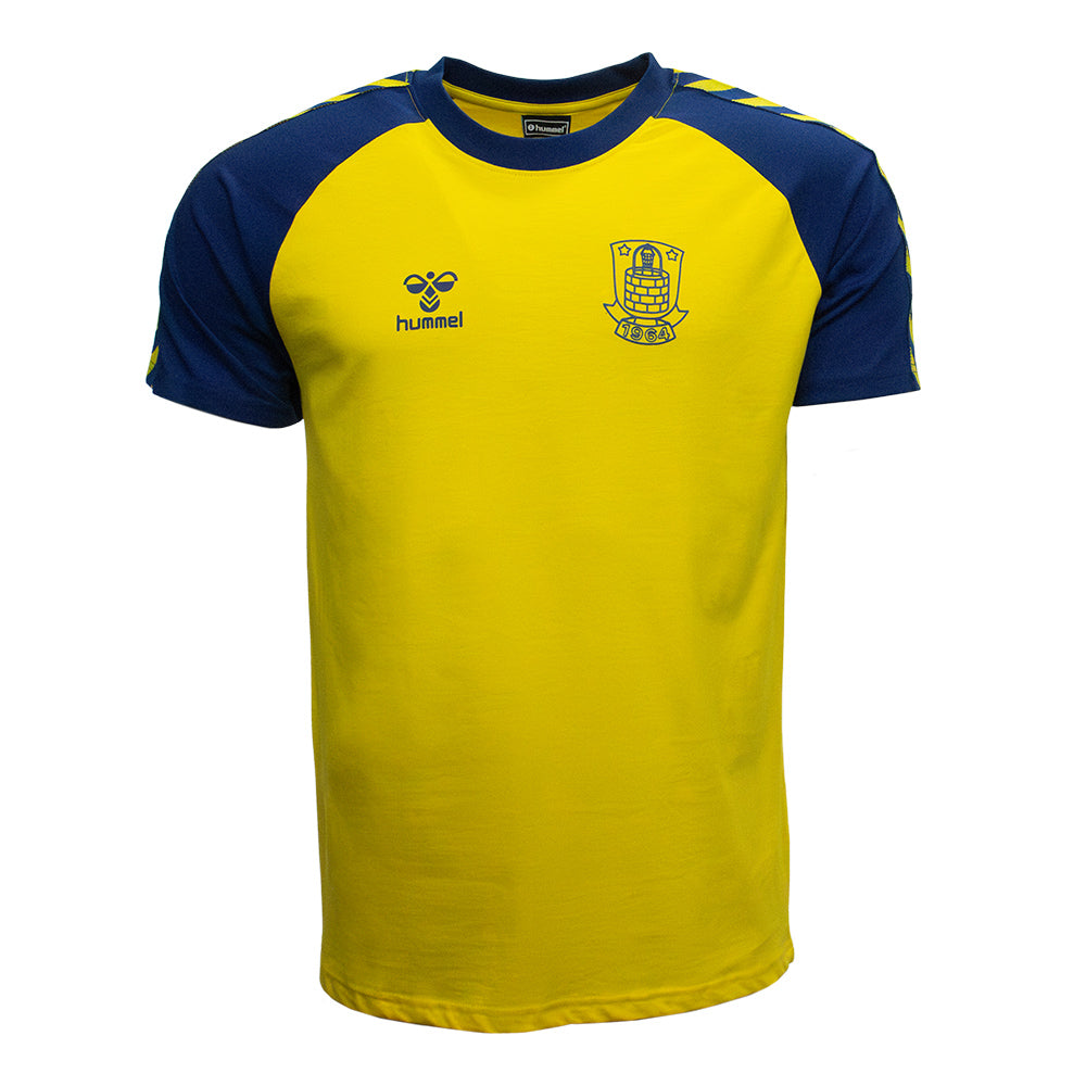 T-shirt - Hummel Gul med blå ærmer Børn