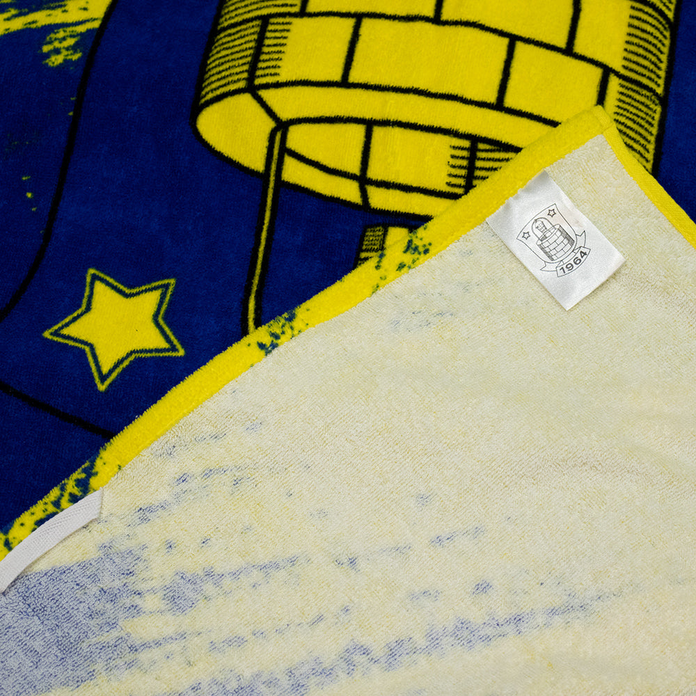 Brøndby Badehåndklæde Blå/Gul m.Logo  70*140cm