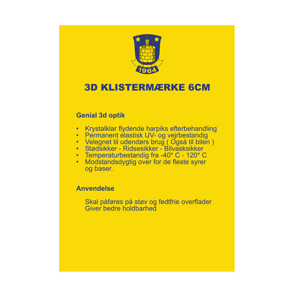 Brøndby 3D klistermærke Logo
