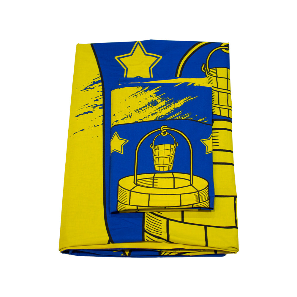 Brøndby Sengesæt Blå/Gul m.Logo 140*200cm