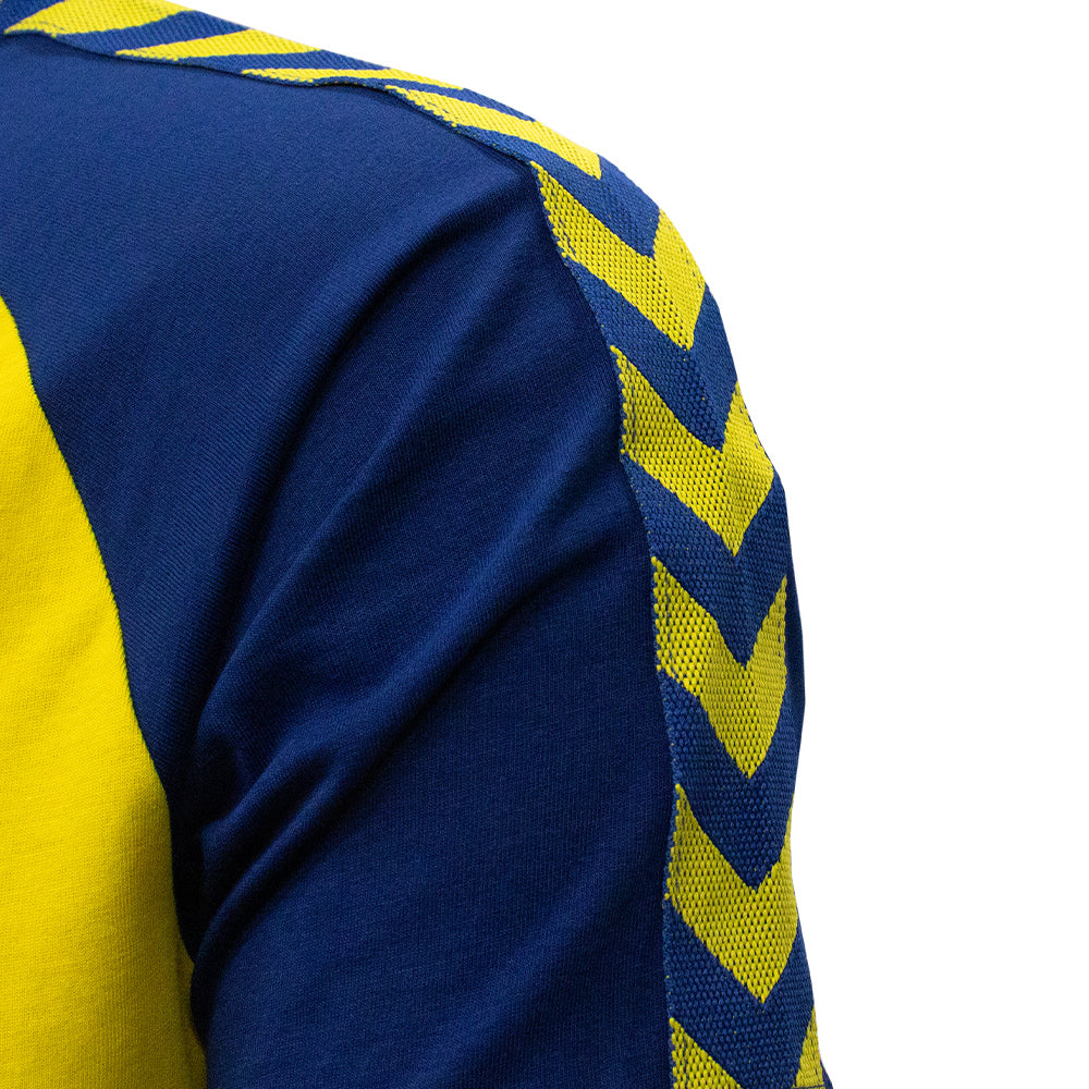 T-shirt - Hummel Gul med blå ærmer Børn