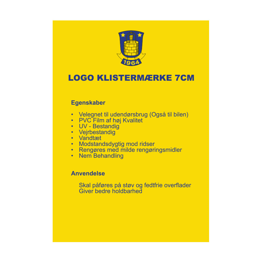 Brøndby Klistermærke logo 7 cm