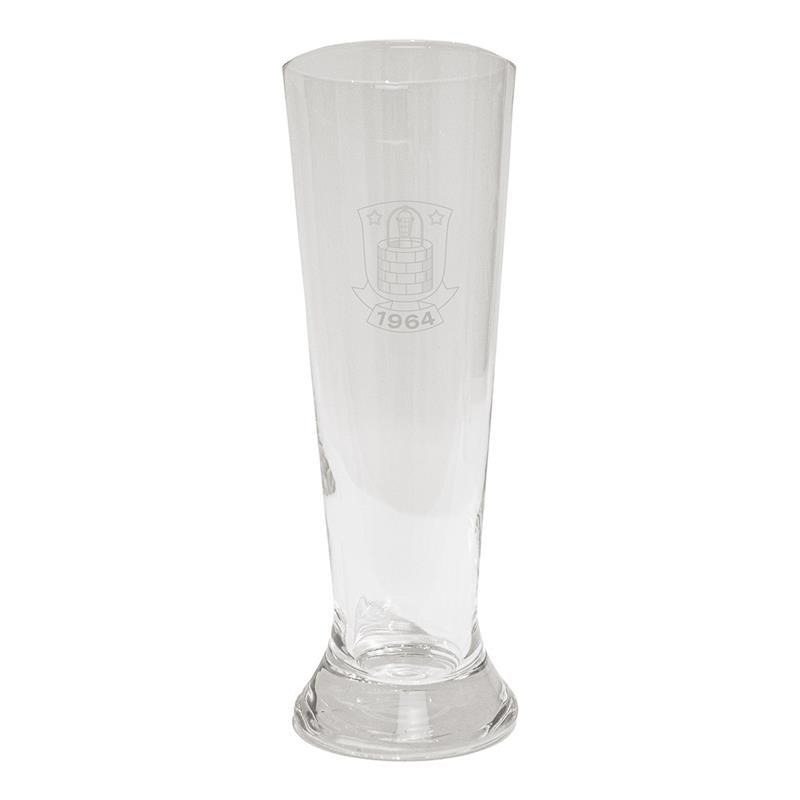 Ølglas med Brøndby logo - 37cl.