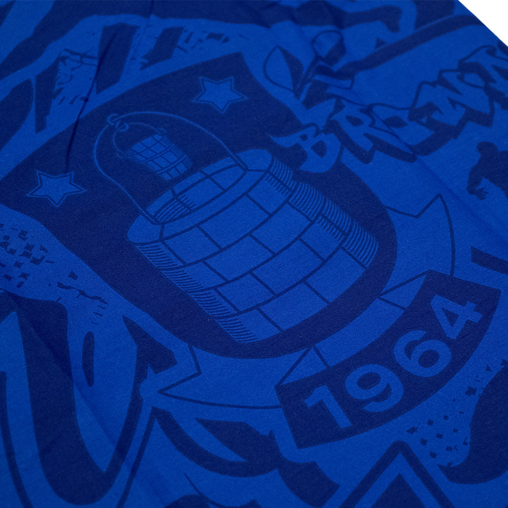 Brøndby Sengesæt Blå/Gul m.Logo 140*200cm