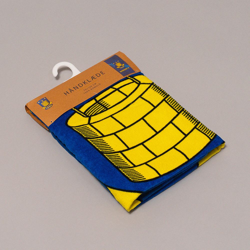 Brøndby Badehåndklæde Navy/Blå med Logo 70x140 cm