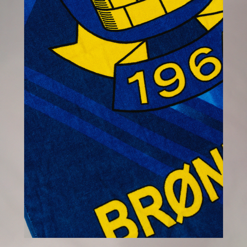 Brøndby Badehåndklæde Navy/Blå med Logo 70x140 cm