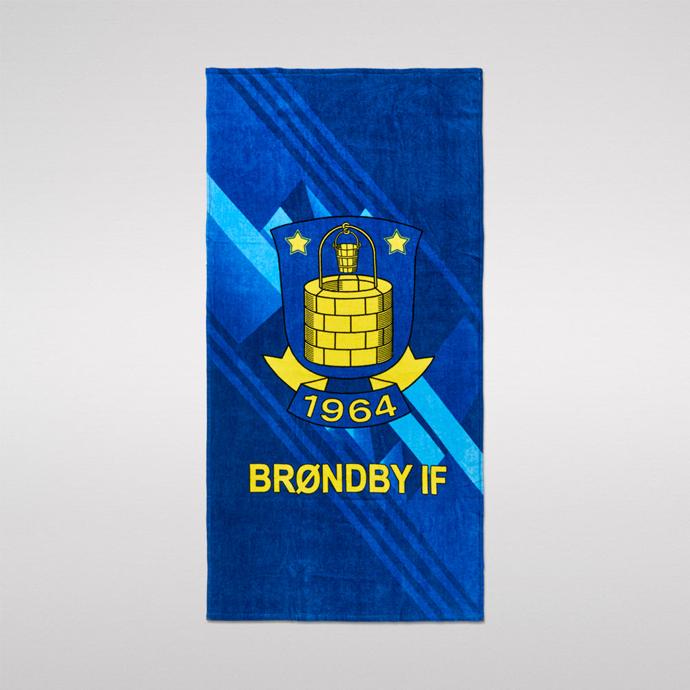 Brøndby Badehåndklæde Navy/Blå med Logo 70x140 cm