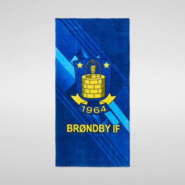 Brøndby Badehåndklæde Navy/Blå med Logo 70x140 cm