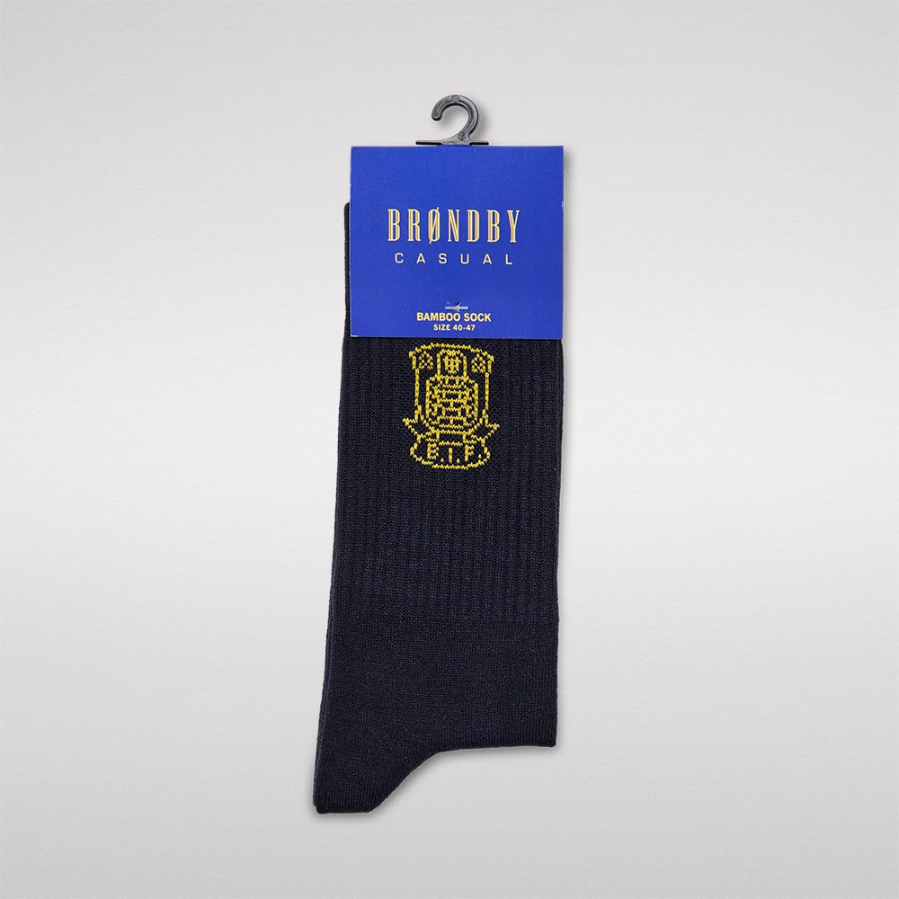 Brøndby Casual sokker Navy med logo