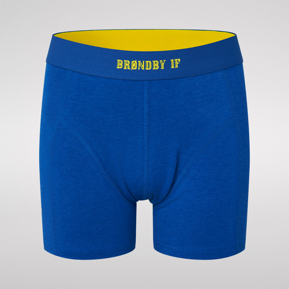 Brøndby Casual Boxershorts 3-pak Blå/Gul/Navy Børn