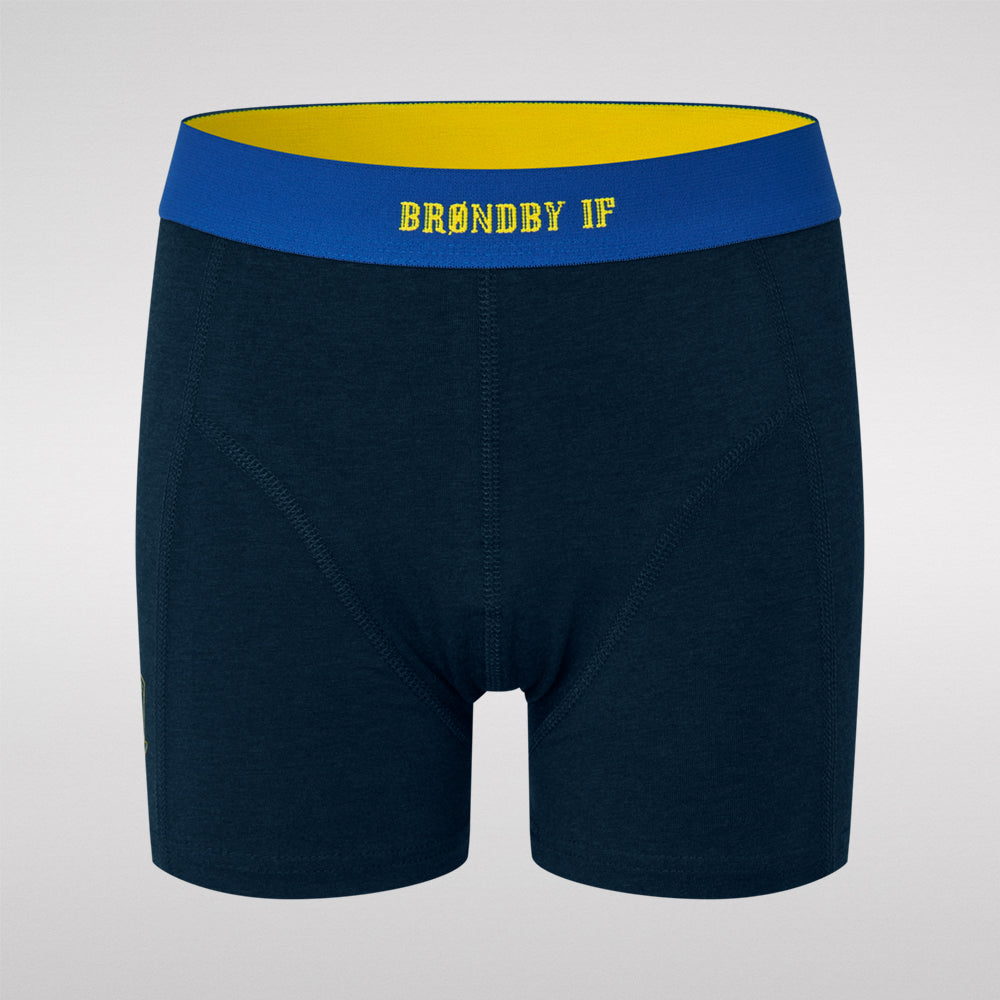Brøndby Casual Boxershorts 3-pak Blå/Gul/Navy Børn