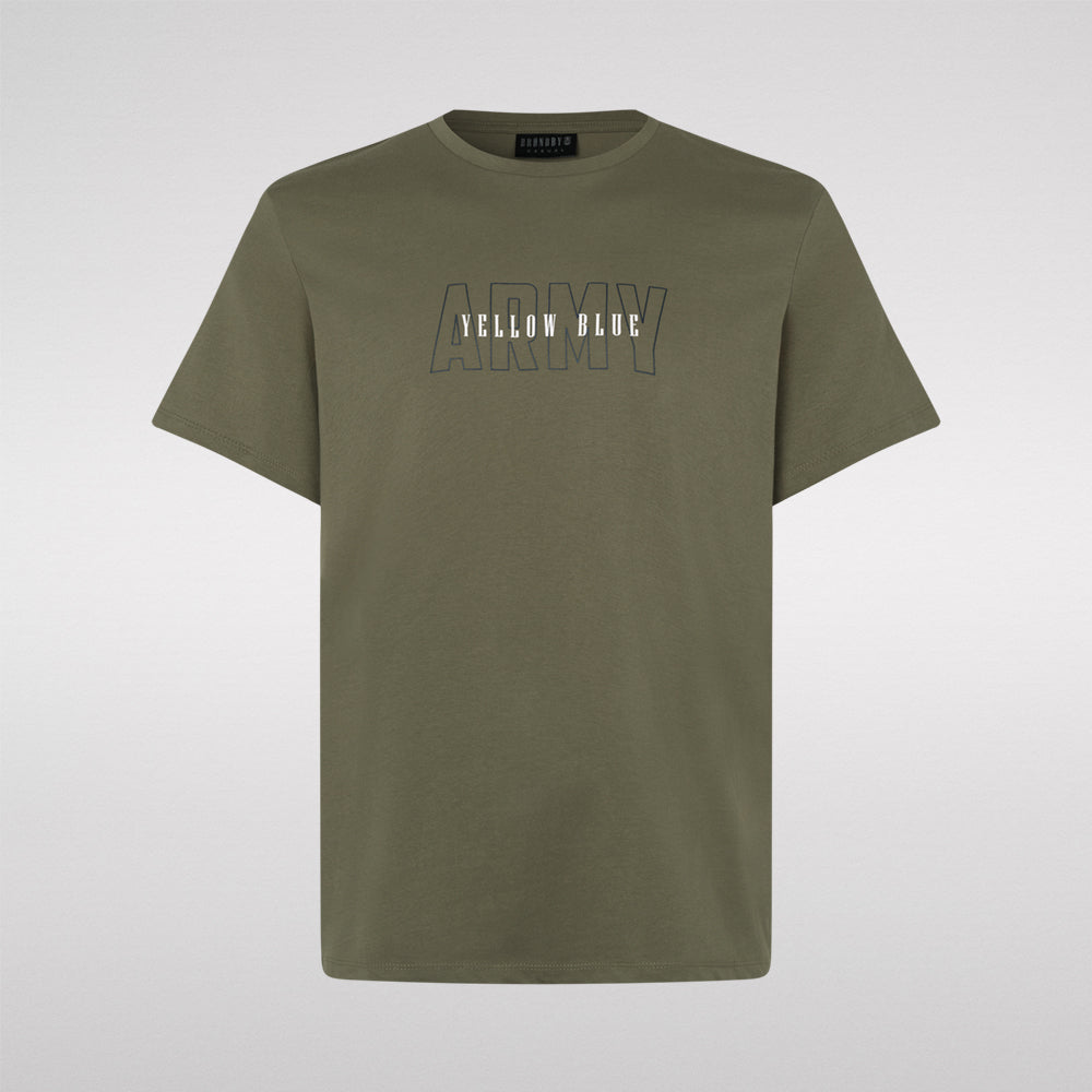 Brøndby Casual T-shirt Yellow Blue Army