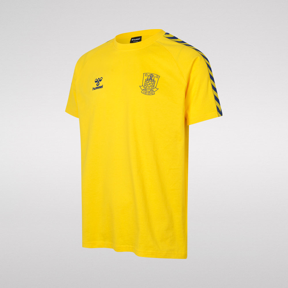 T-shirt - Hummel Gul m. Logo streg