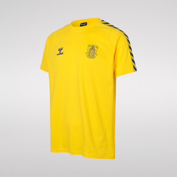 T-shirt - Hummel Gul m. Logo streg