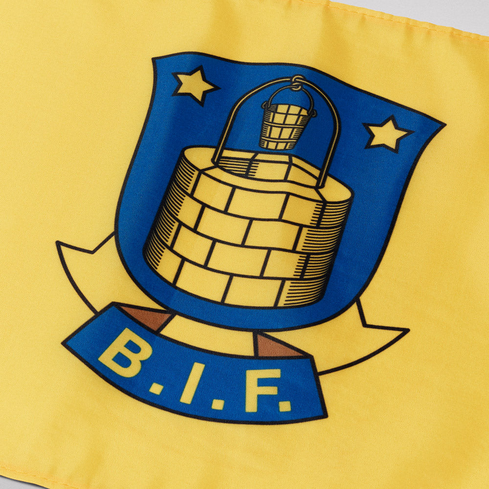 Brøndby Flag - 30x45cm Gul m. Logo