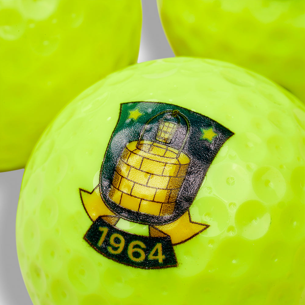 Golfbolde 3-pak Gul m. Logo