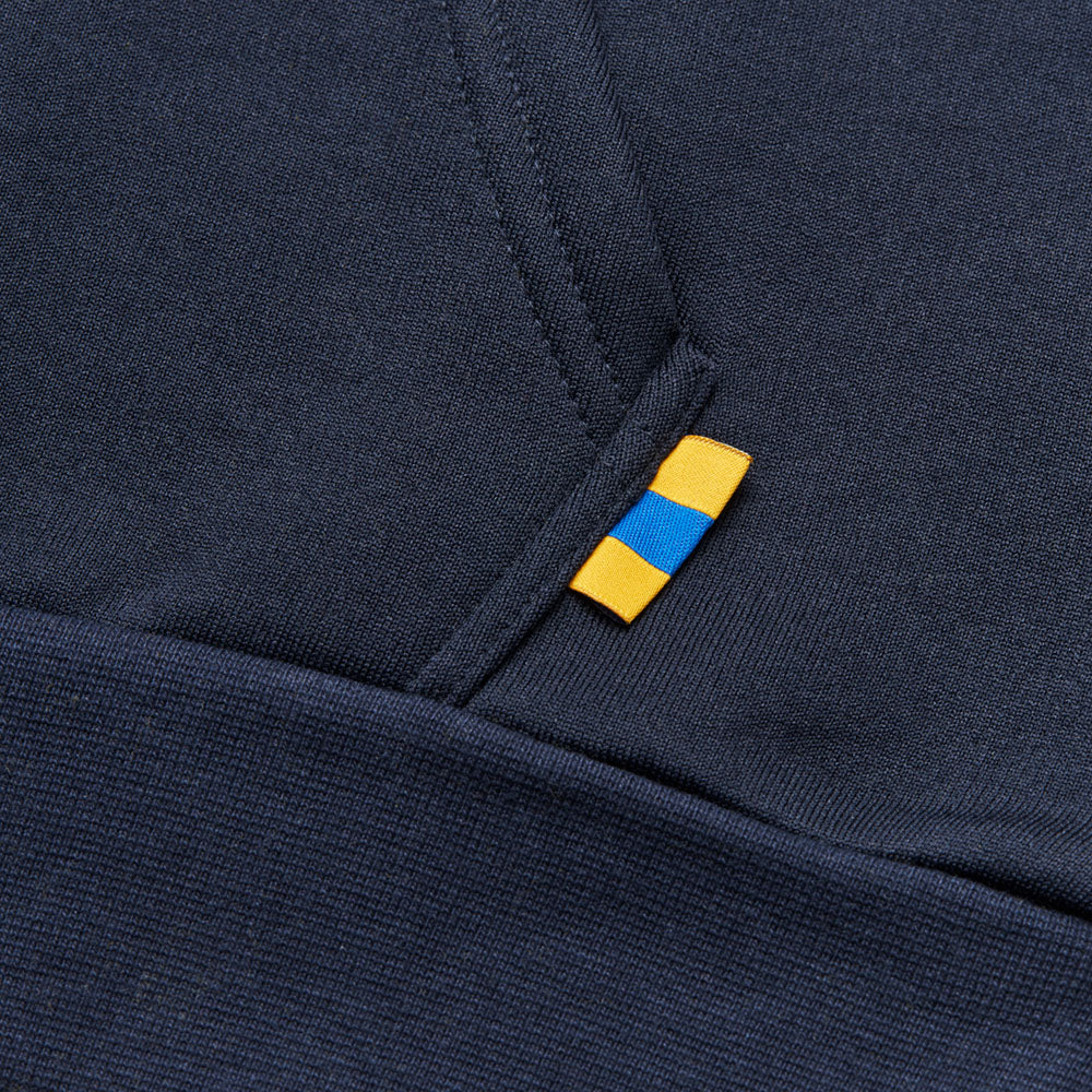 Hættetrøje Gul/Navy med Logo Børn