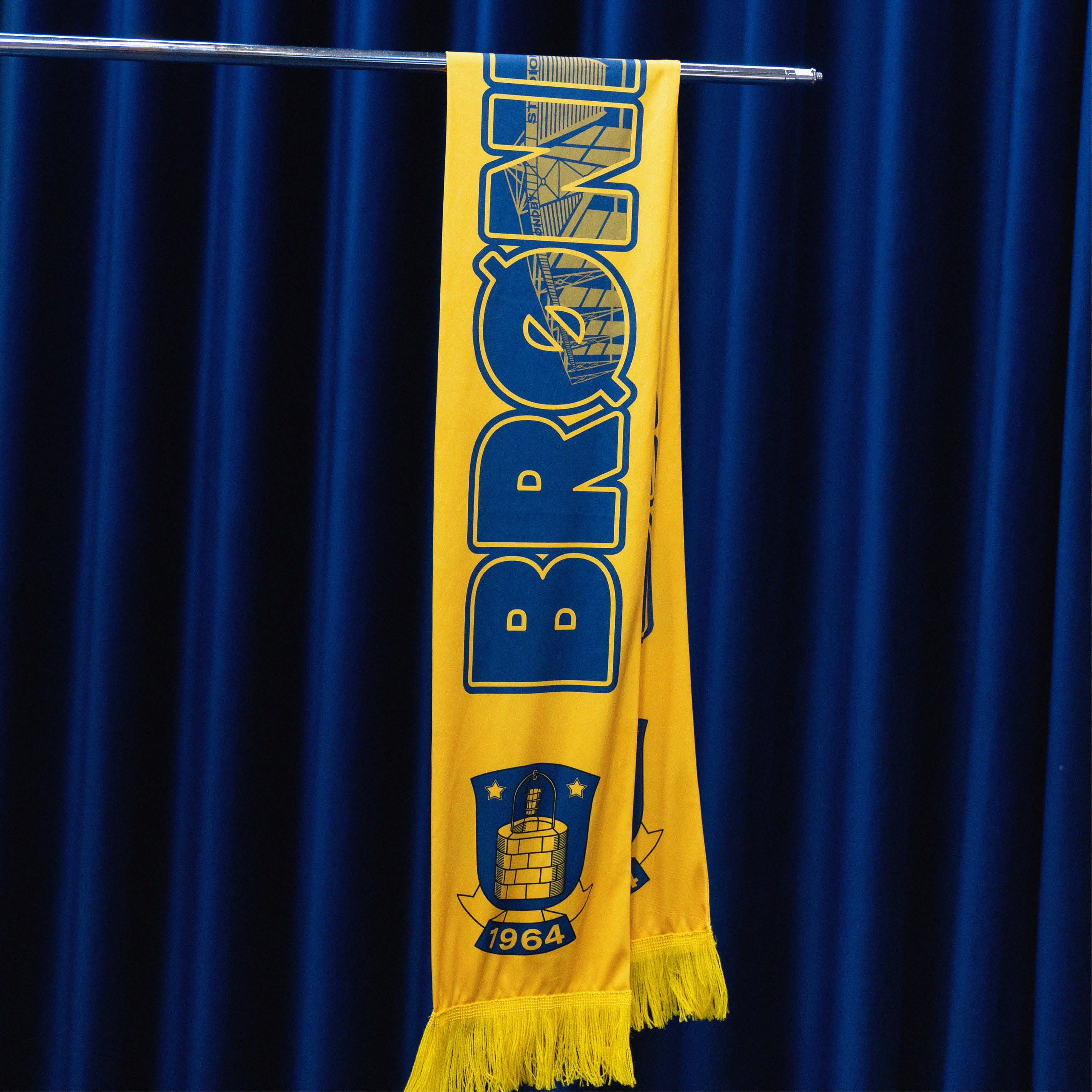 Halstørklæde – Poly Gul Brøndby IF