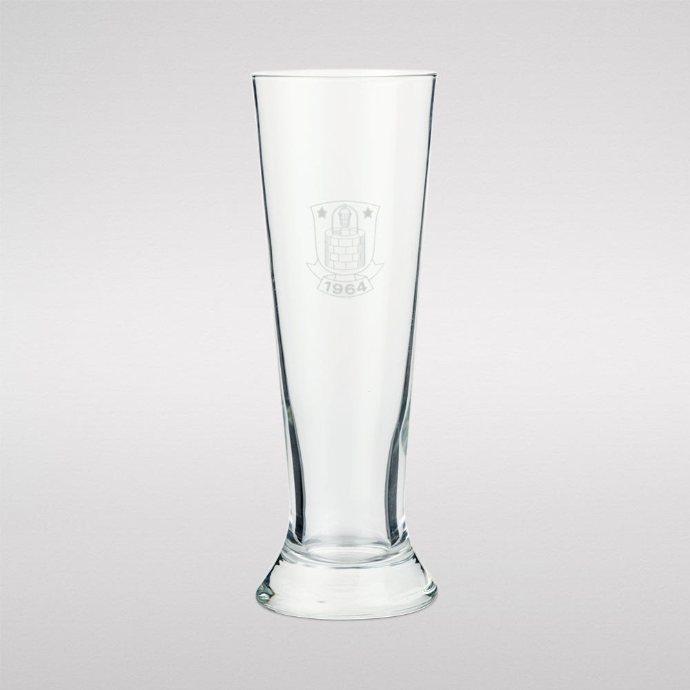 Ølglas med Brøndby logo - 37cl.