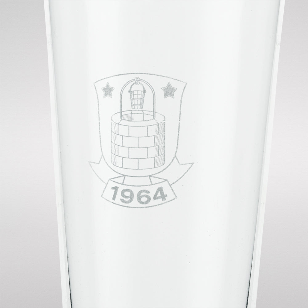 Ølglas med Brøndby logo - 37cl.